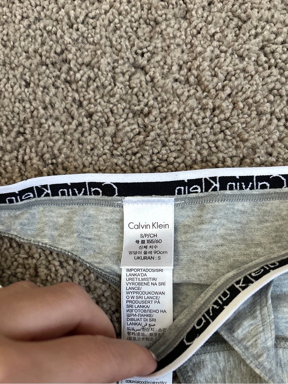 NWOT Calvin Klein grey and white icon logo thong - Picture 3 of 3